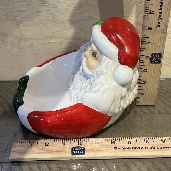 RARE Vintage motion talking Santa Claus IT'S ALIVE Candy Dish Laughs Jolly NCE - Picture 8 of 8
